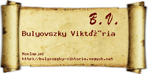Bulyovszky Viktória névjegykártya